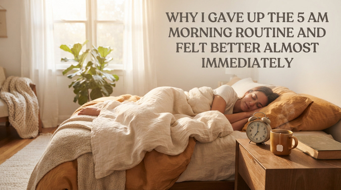 Why I Gave Up the 5 AM Morning Routine and Felt Better Almost Immediately