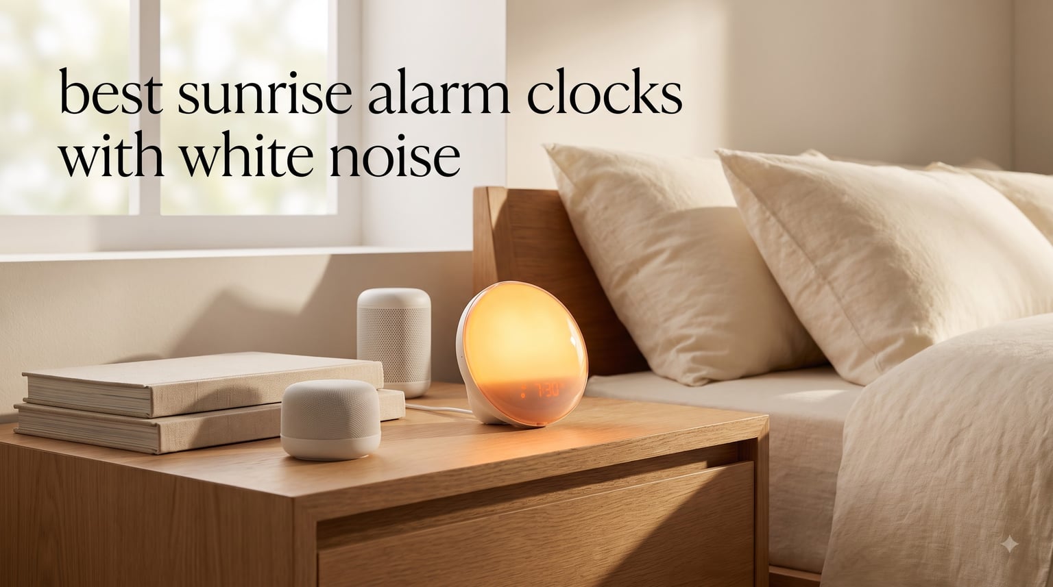 best sunrise alarm clocks with white noise
