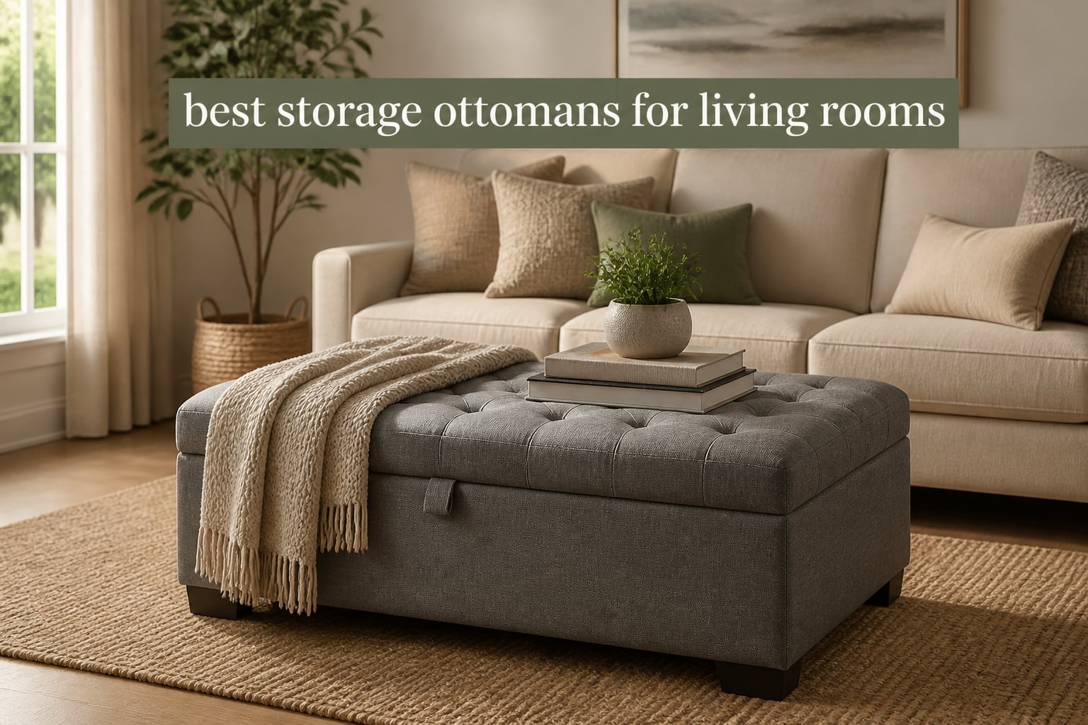 best storage ottomans for living rooms