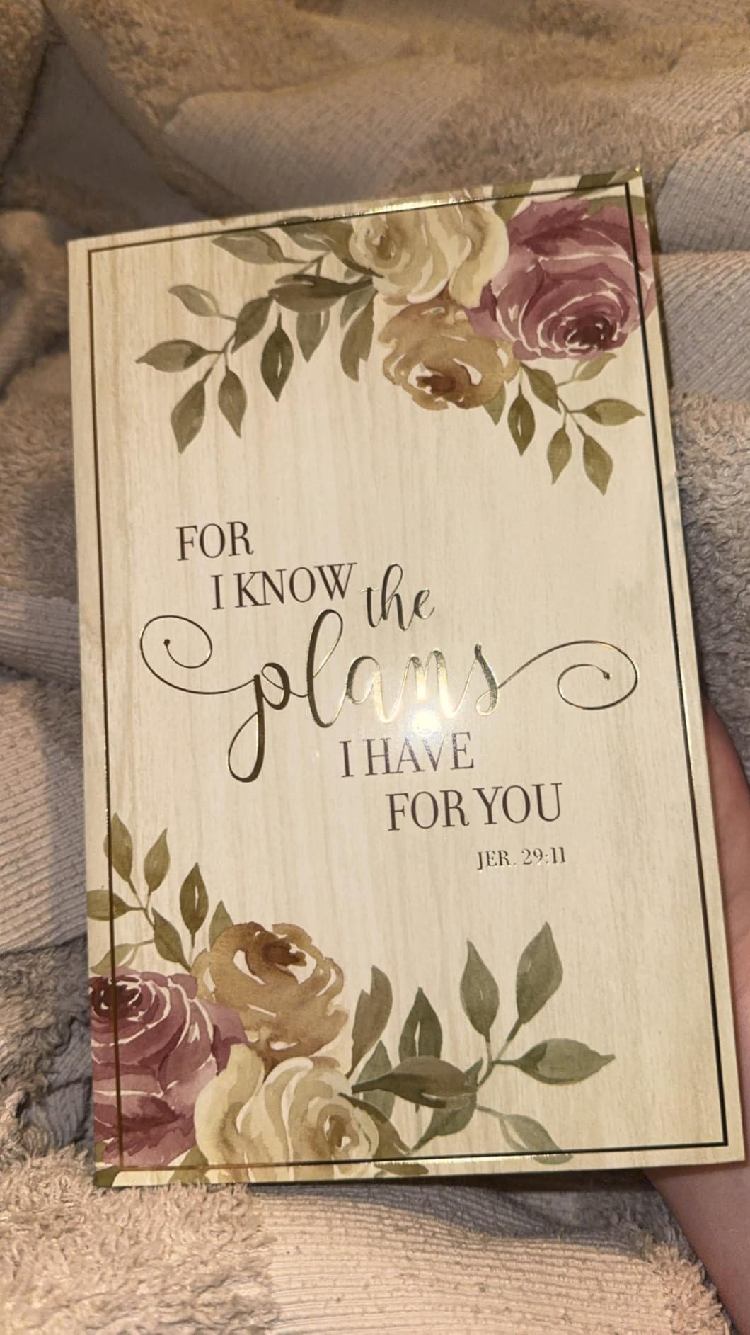 Christian Art Gifts Flexcover Journal | For I Know The Plans - Jeremiah 29:11 Bible Verse | Floral Inspirational Notebook w/128 Lined Pages, 5.5