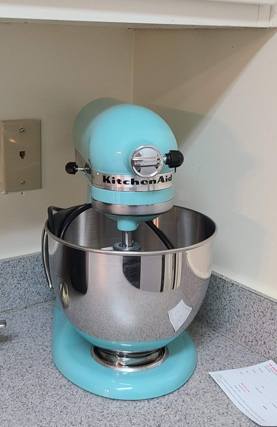 KitchenAid Artisan, 5-Qt Tilt Head Stand Mixer, KSM150PS, Pistachio | Includes Pouring Shield for Mess-Free Mixing, 10 Speed Settings, Easily add Ingredients with the Tilt-Head Design customer photo 1