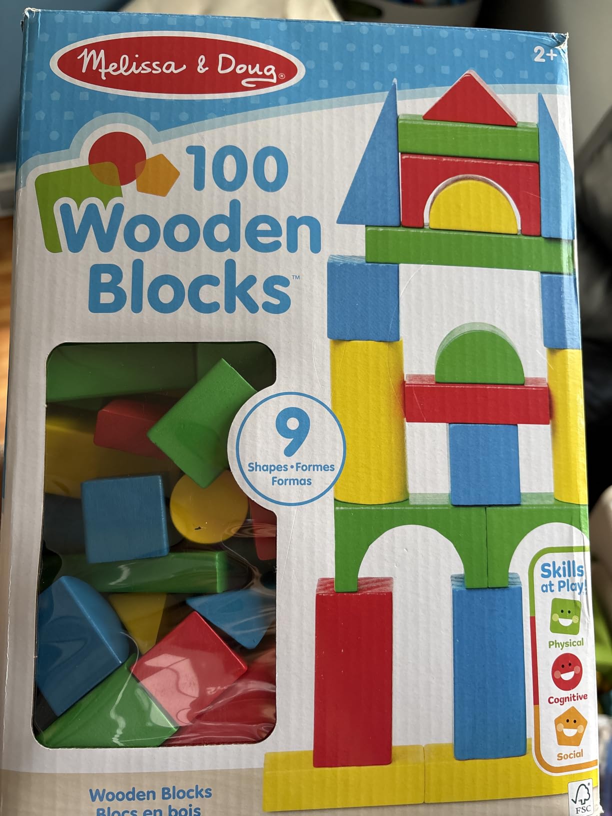 Melissa & Doug 100 Wooden Building Blocks with Storage Box customer photo 1