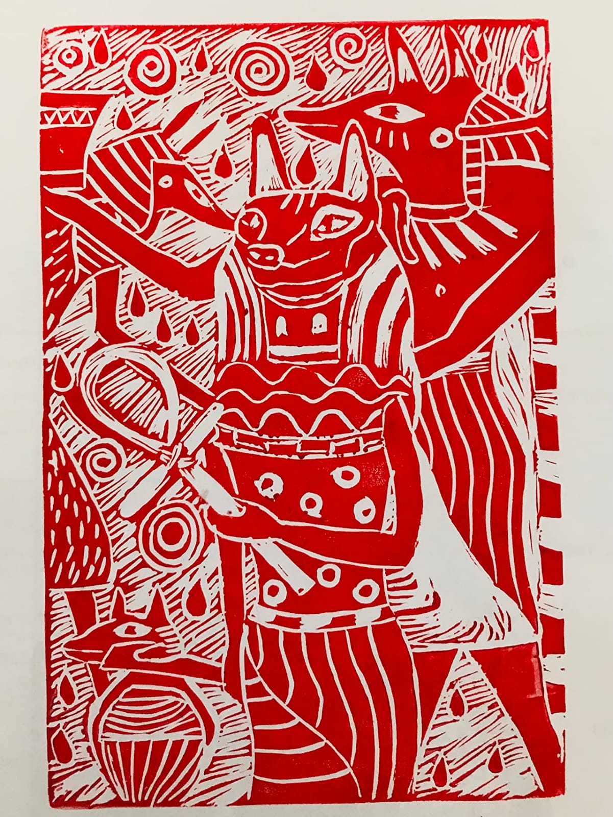 Speedball Deluxe Block Printing Kit - Includes Inks, Brayer, Bench Hook, Lino Handle and Cutters, Speedy-Carve Block, Mounted Linoleum Block (3472) customer photo 2