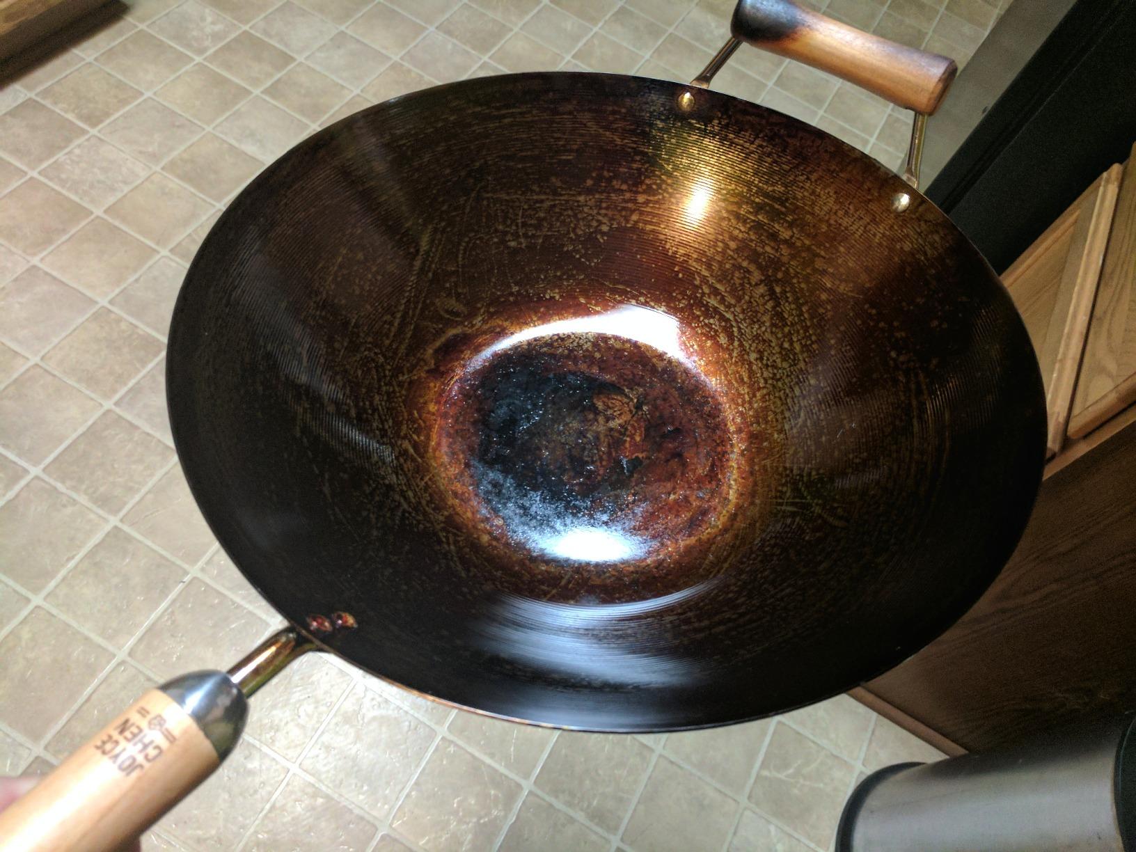 JOYCE CHEN Classic Series 14-Inch Uncoated Carbon Steel Wok Set with Lid and Birch Handles, 4 Pieces customer photo 1