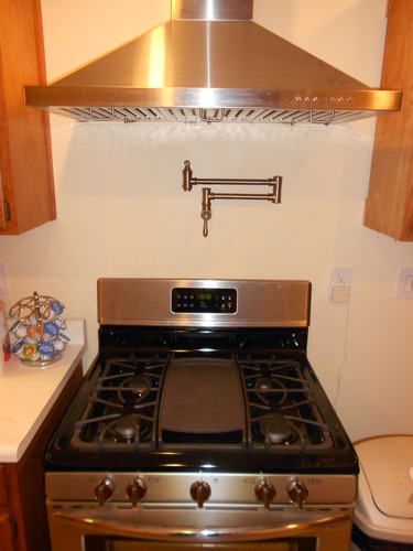 Delta Brushed Nickel Traditional Pot Filler Kitchen Faucet, Wall Mount Kitchen Faucet, Stainless 1177LF-SS customer photo 1