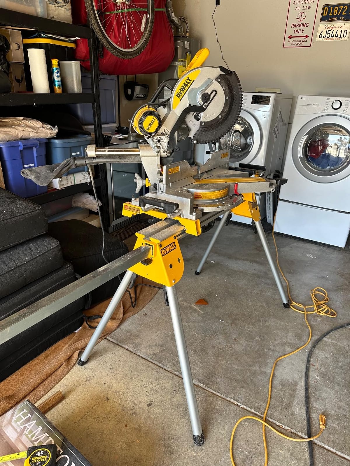 DEWALT Miter Saw, 12-inch Double Bevel Sliding Compound Miter Saw with XPS LED Shadow Light System, Includes Blade Wrench, Material Clamp and Dust Bag (DWS780) customer photo 1