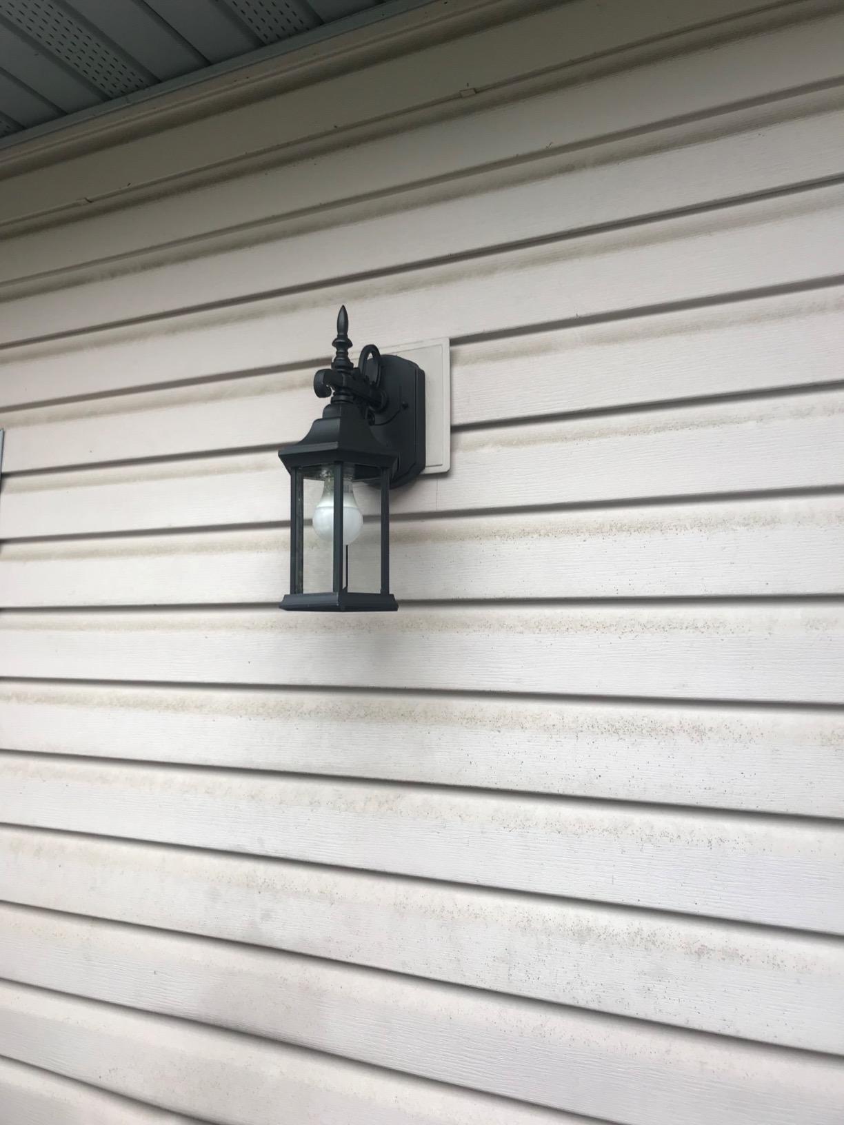 DESIGNERS FOUNTAIN Devonshire Outdoor Light Fixture, 14 Inch Exterior Wall Lantern Sconce for Front Door, Patio and Porch, Black, 2961-BK customer photo 1