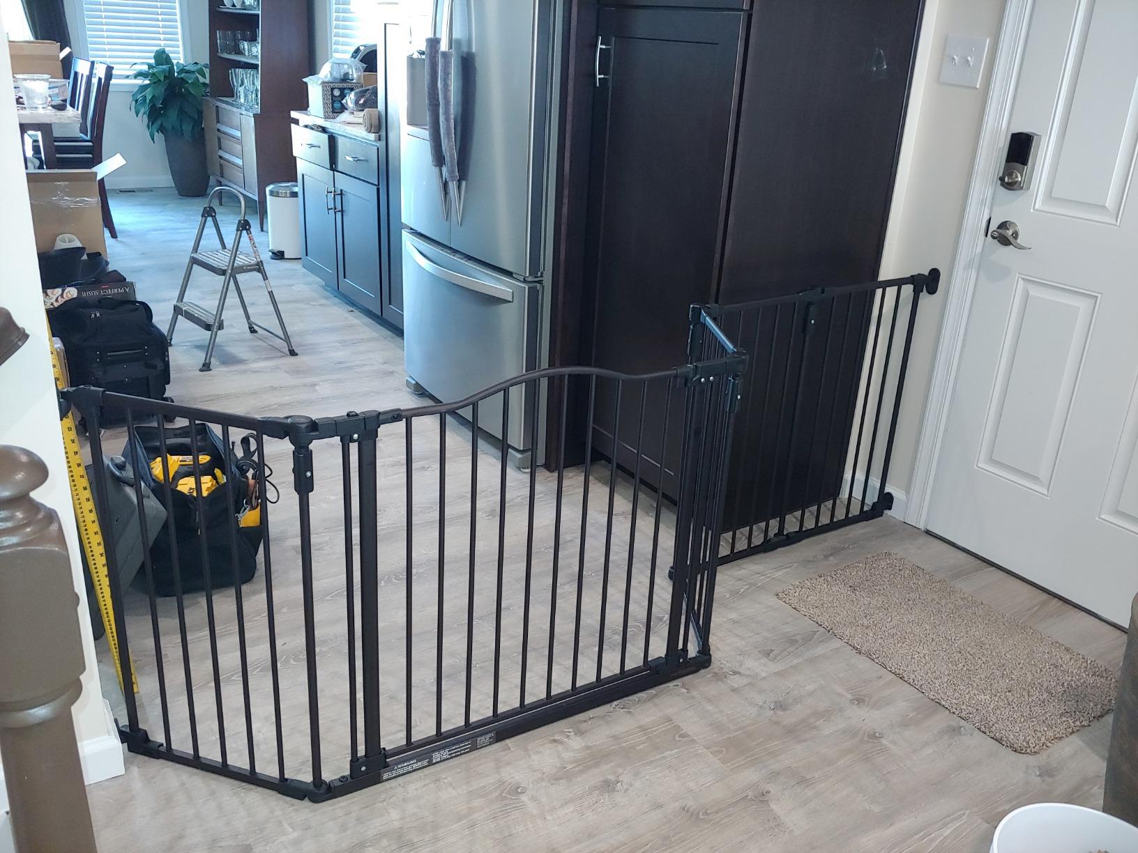 Toddleroo by North States - Deluxe Décor Safety Gate: Hardware Mounted Extra Wide Metal Baby Gate - Adjustable Child Gate - 38.3 to 72 Inches Wide - 30 Inches Tall - Matte Bronze customer photo 1