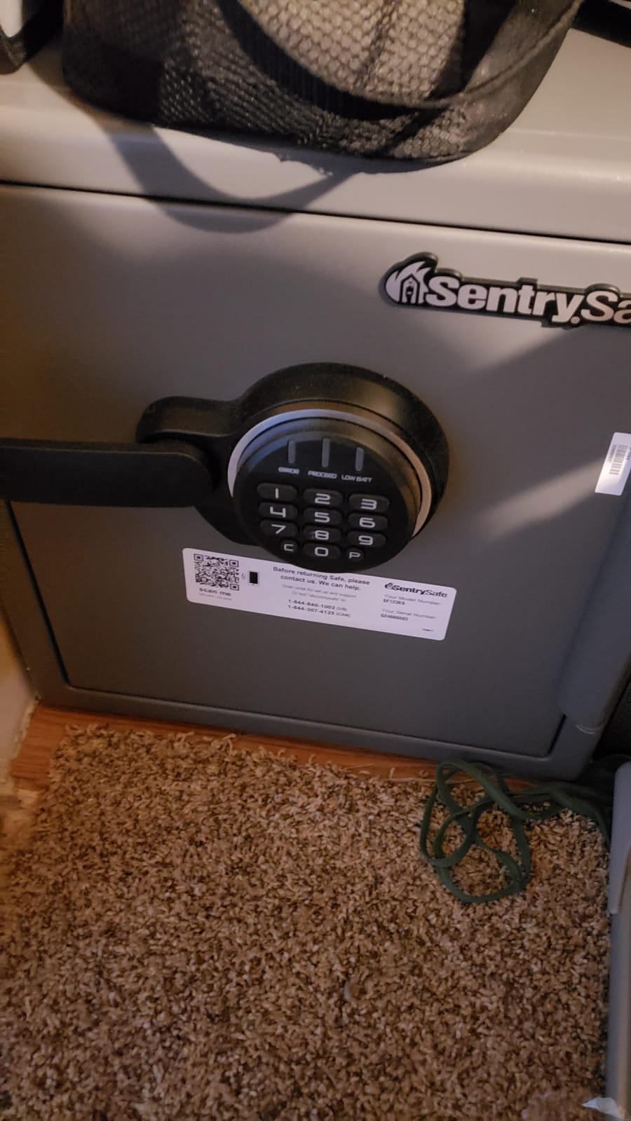 SentrySafe Black Fireproof Safe with Digital Push Button Keypad, Home Safe For Money, Documents, and other Valuables, 1.23 Cubic Feet, SF123ES customer photo 1