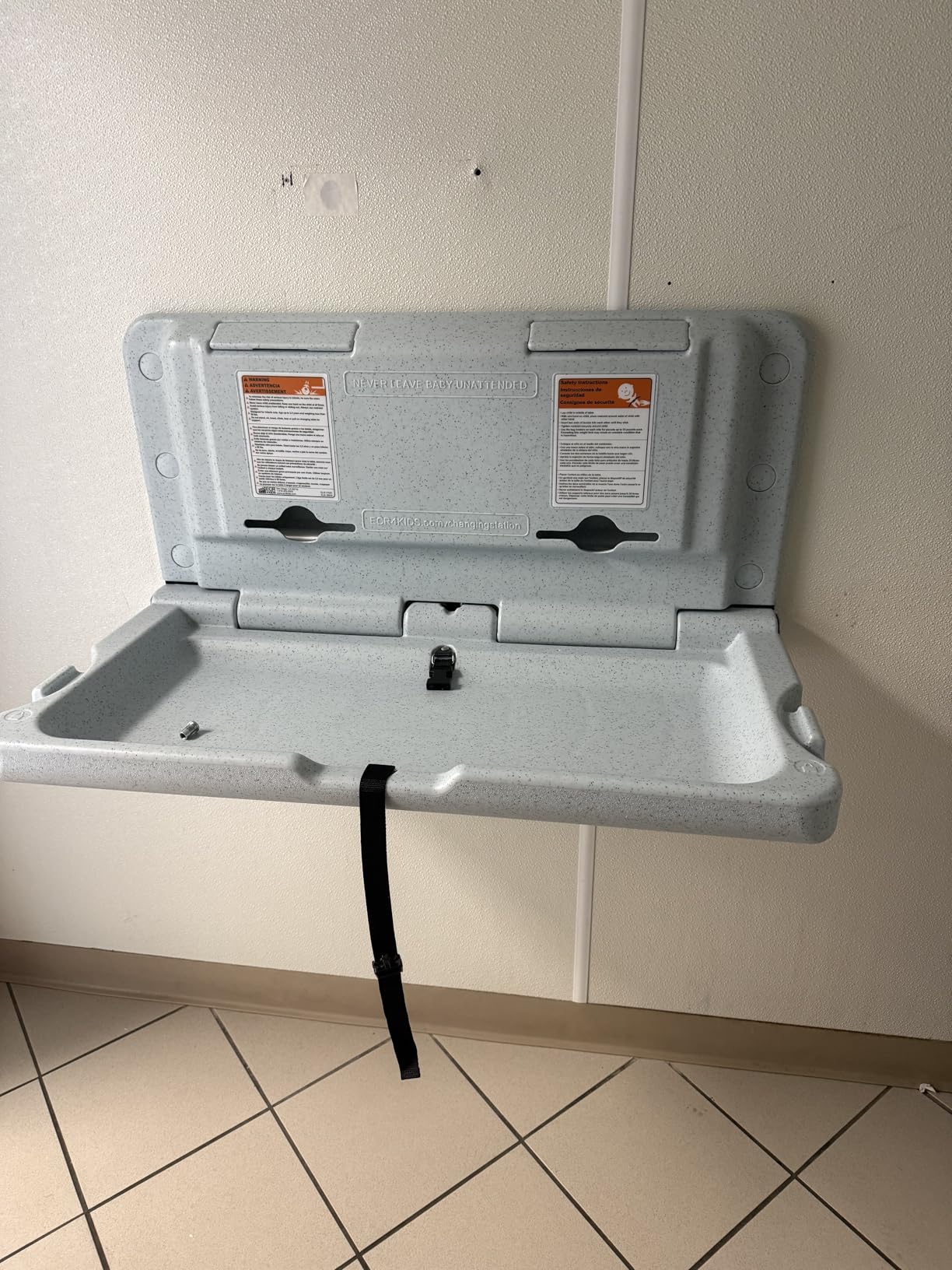 ECR4Kids Horizontal Wall-Mounted Baby Changing Station customer photo 2