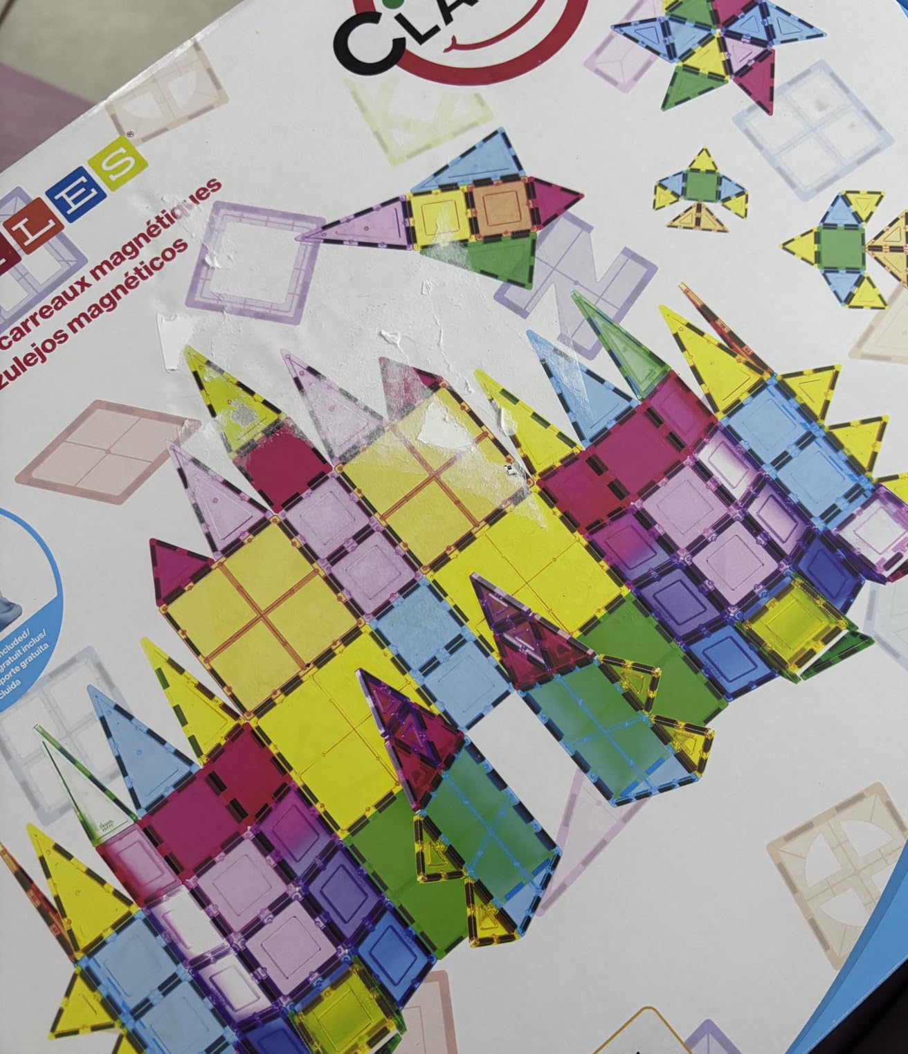 PicassoTiles 100 Piece Magnetic Tiles, Clear 3D Building Blocks for Kids 3+ customer photo 1