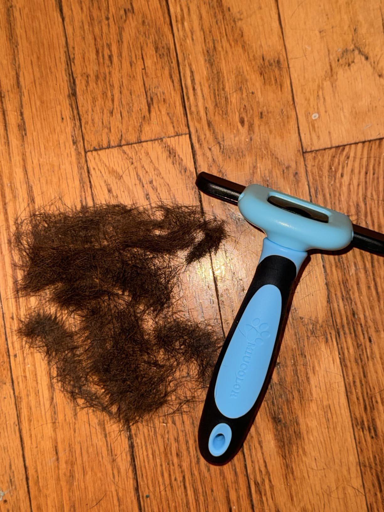 MIU COLOR Pet Grooming Brush, Deshedding Tool for Dogs & Cats, Blue customer photo 2