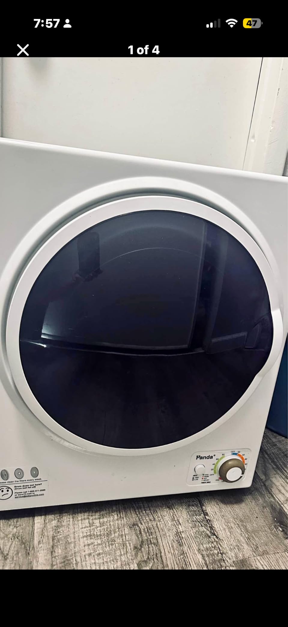Panda Portable Clothes Dryer 1.5 Cu.Ft. Compact Dryer 850W 120V customer photo 2