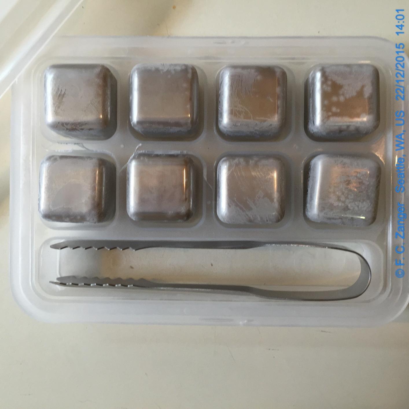 Kollea Whiskey Stones 8-Pack Stainless Steel Chilling Rocks Set, Silver | Food-Grade 304 Stainless Steel Cubes with -5℃ to -10℃ Freezing Point, No Dilution Chilling, Unique Gifts for Men, Dad customer photo 2