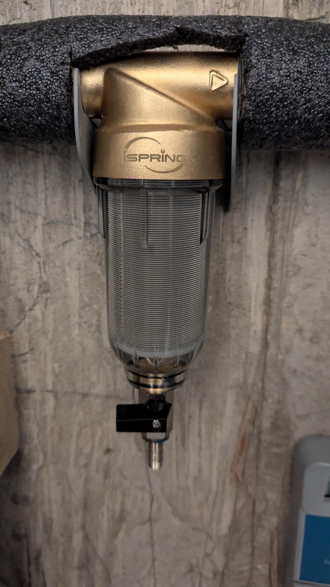 iSpring WGB22B 2-Stage Whole House Water Filtration System, 20” x 4.5” Sediment & Carbon Block Filters, Removes up to 99% Chlorine, Fine Sediment and Bad Taste Removal customer photo 1