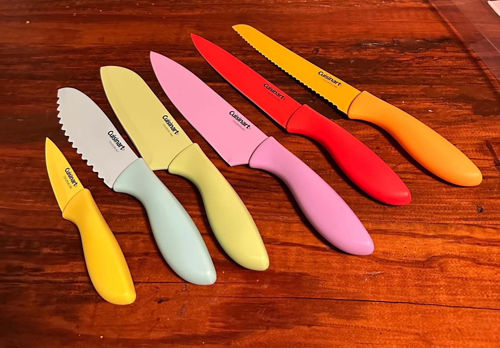Cuisinart 12-Piece Kitchen Knife Set, Advantage Color Collection with Blade Guards, Multicolored, C55-12PCER1 customer photo 2