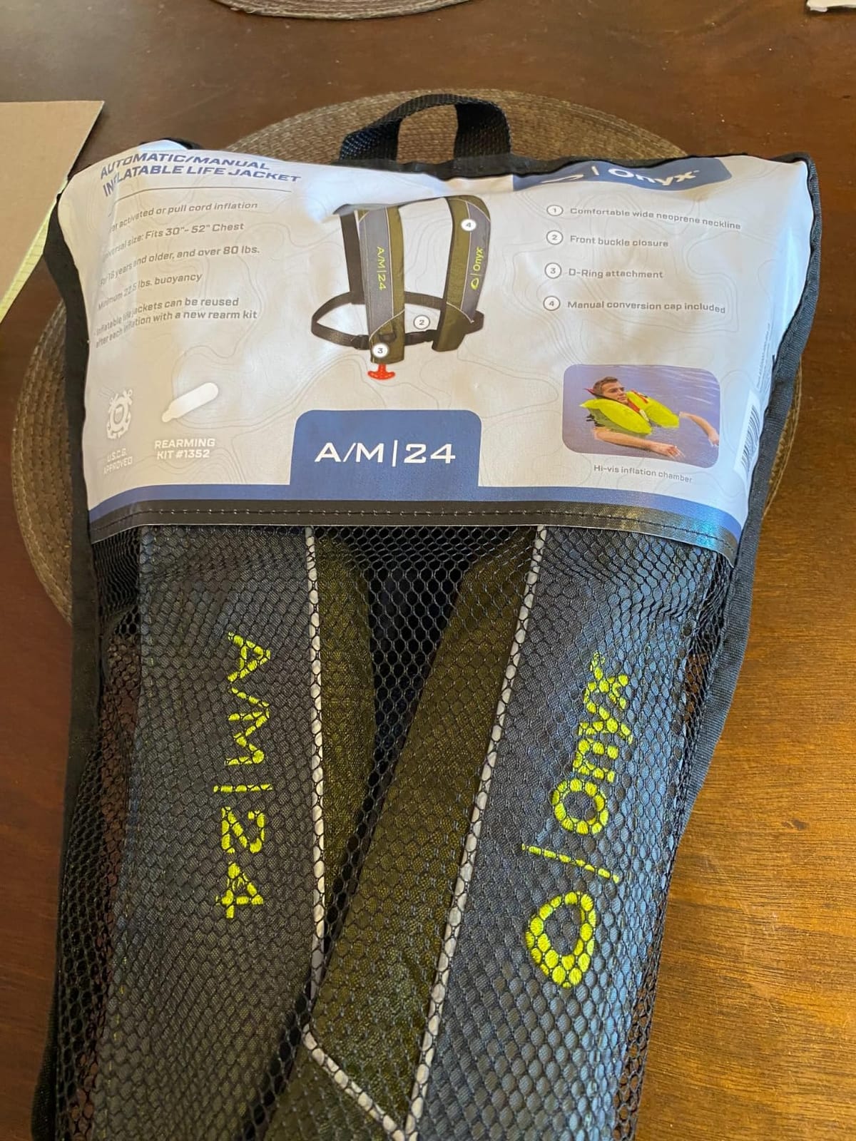 Onyx A/M-24 Automatic/Manual Inflatable Life Jacket, U.S. Coast Guard Approved, Low Profile, Compact Design, Manual Convertible Inflation Option customer photo 2