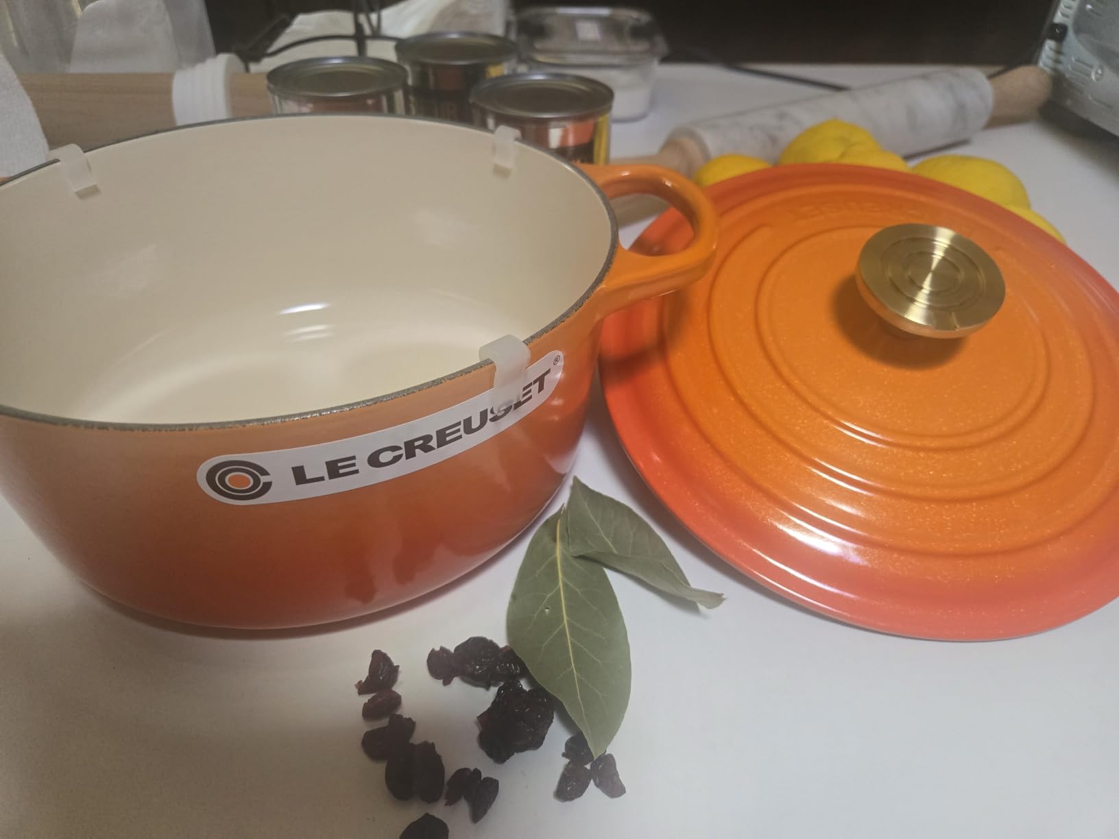 Le Creuset Enameled Cast Iron Round Dutch Oven, 5.5 qt., Flame customer photo 2