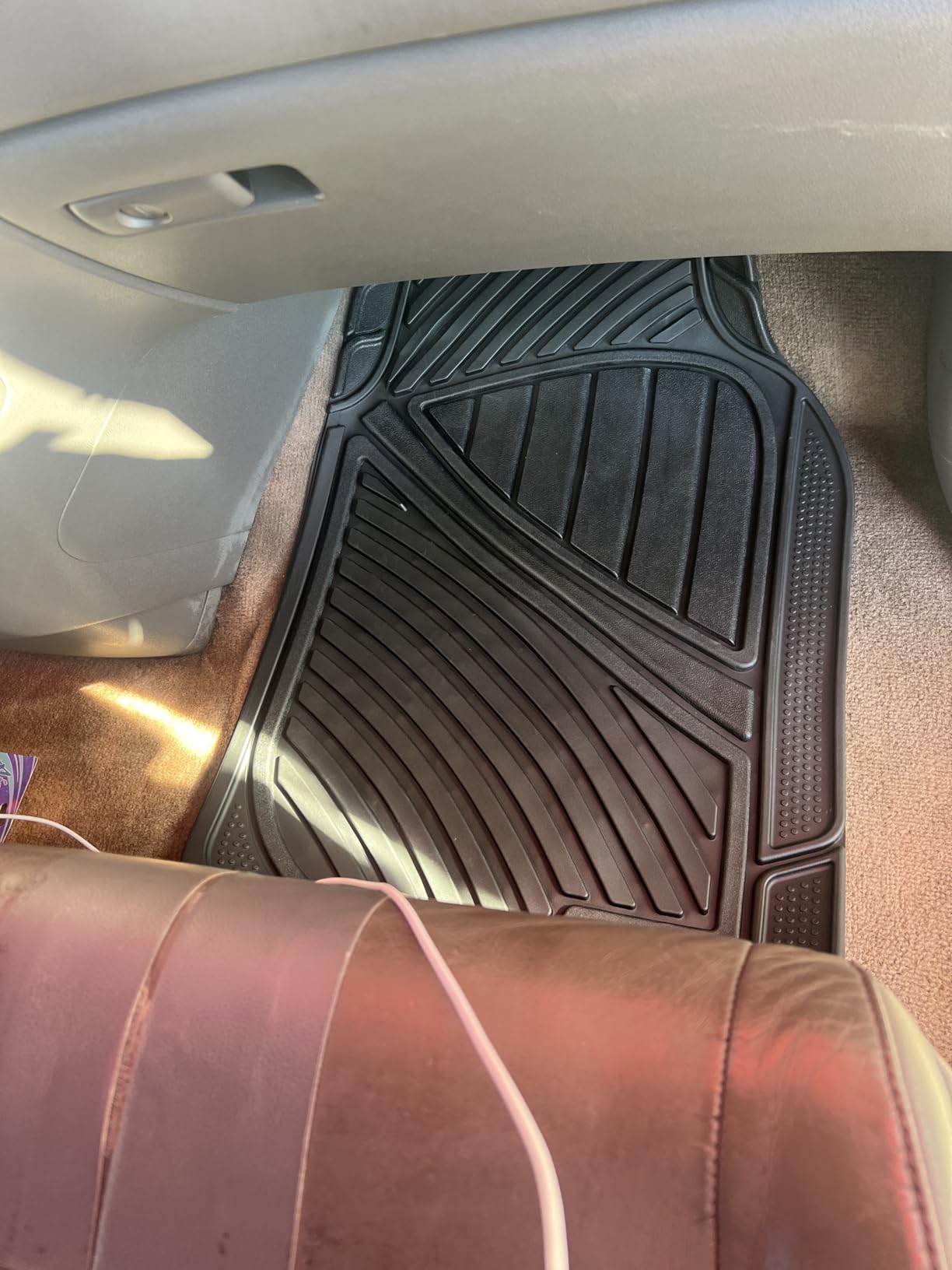 Motor Trend 3 Row Odorless Rubber Floor Mats & Liners for Car SUV Van, Durable Heavy Duty Polymerized Latex Full Interior Protection, Extra-High Ridgeline Design, Black, Model Number: MT-773-801-BK customer photo 2