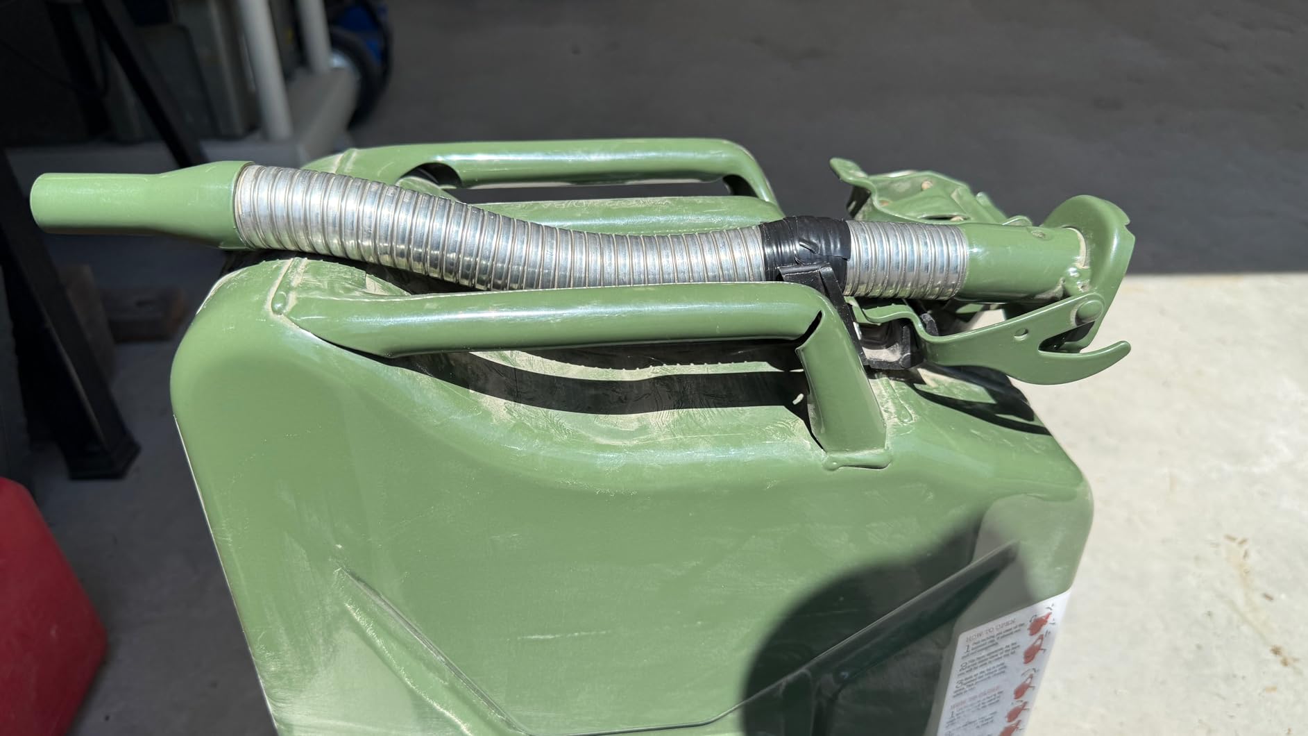 Wavian USA Authentic NATO Jerry Can and Spout System - Rust-Proof, EPA & CARB Compliant, Red, 20 Litre, Metal Gas Can 5 Gallon customer photo 2