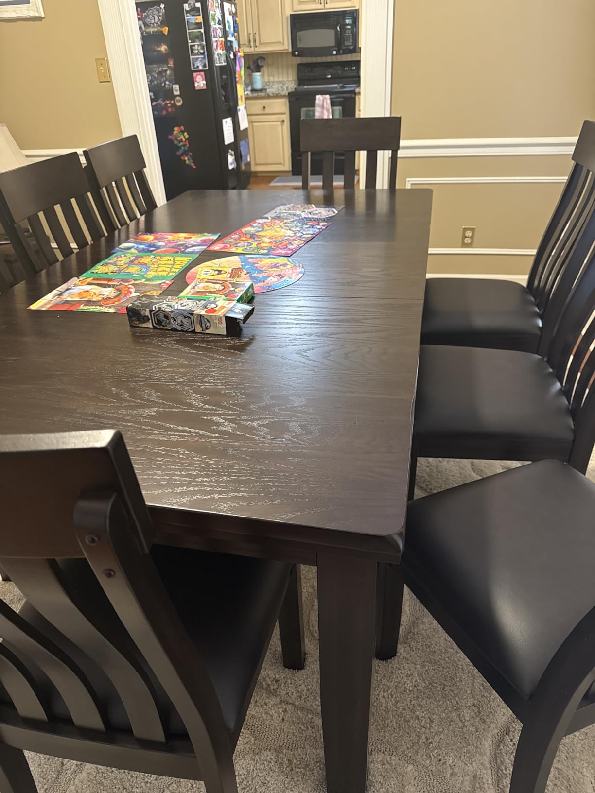 Signature Design by Ashley Haddigan Dining Extension Table, Seats 6-8 customer photo 1