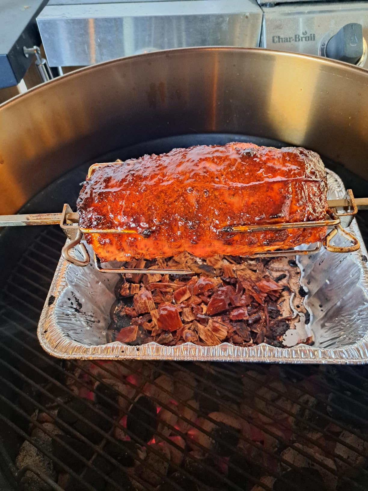 onlyfire Stainless Steel Rotisserie Ring Kit for Weber 22