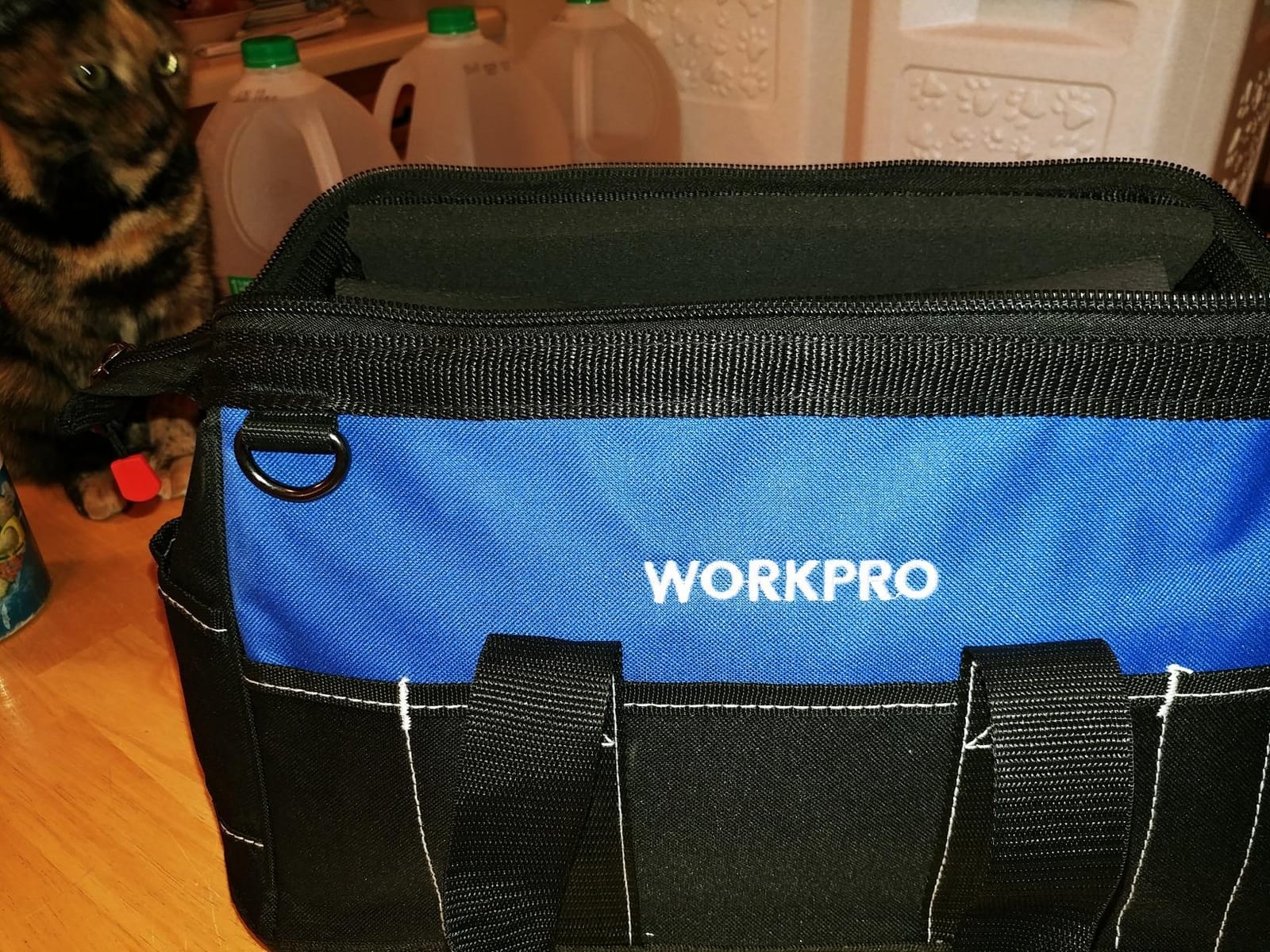 WORKPRO 16-inch Wide Mouth Tool Bag with Water-Proof Molded Base customer photo 2