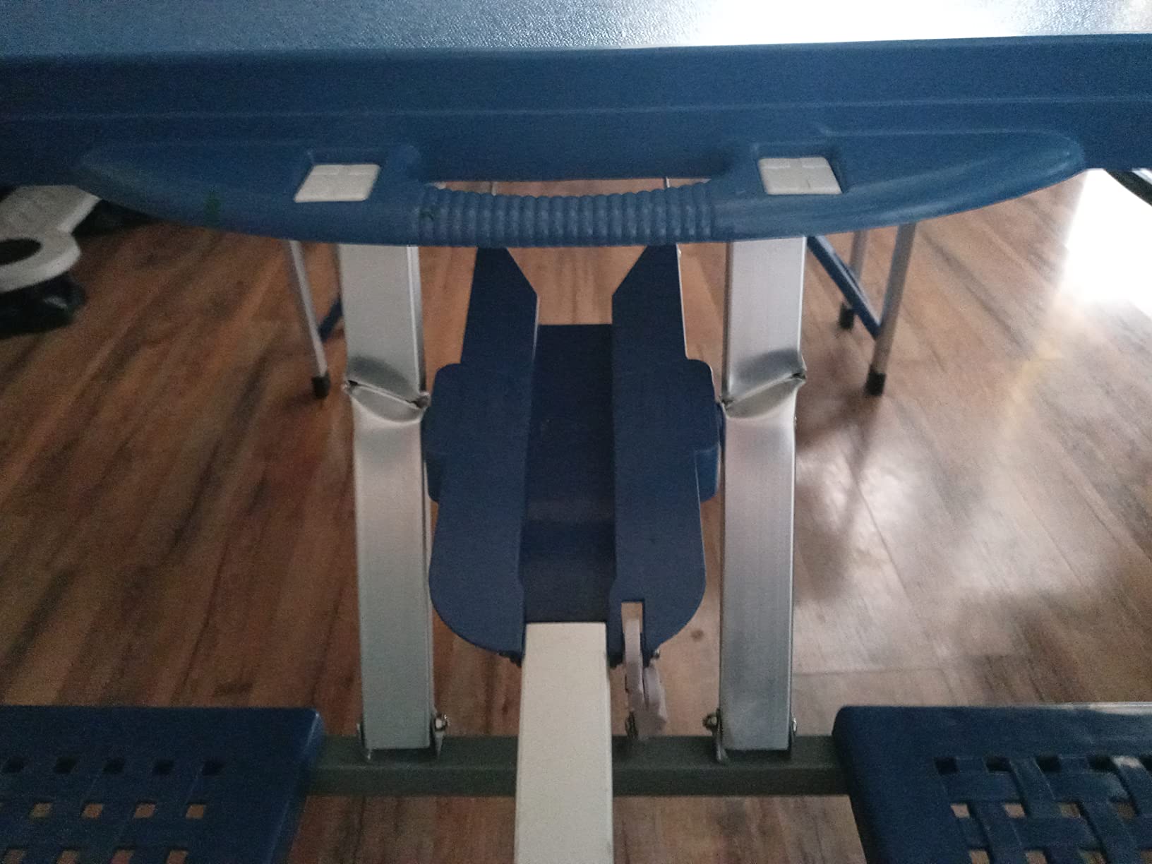 Trademark Innovations Portable Folding Picnic Table with 4 Seats, Blue customer photo 2