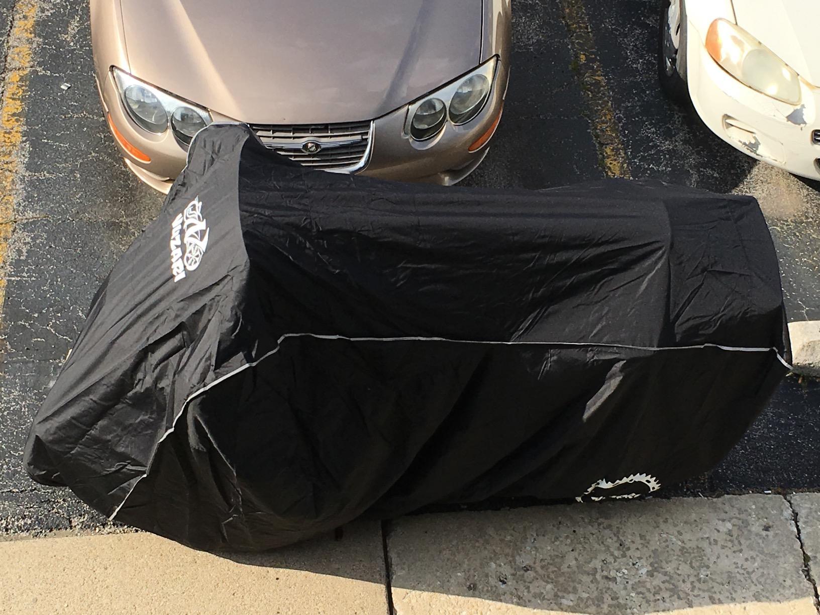 Heavy Duty Motorcycle Cover - Motorcycle Covers Waterproof Outdoor Storage - Motorcycle Cover Waterproof Outdoor - Dirt Bike Covers (Black, Large) customer photo 2