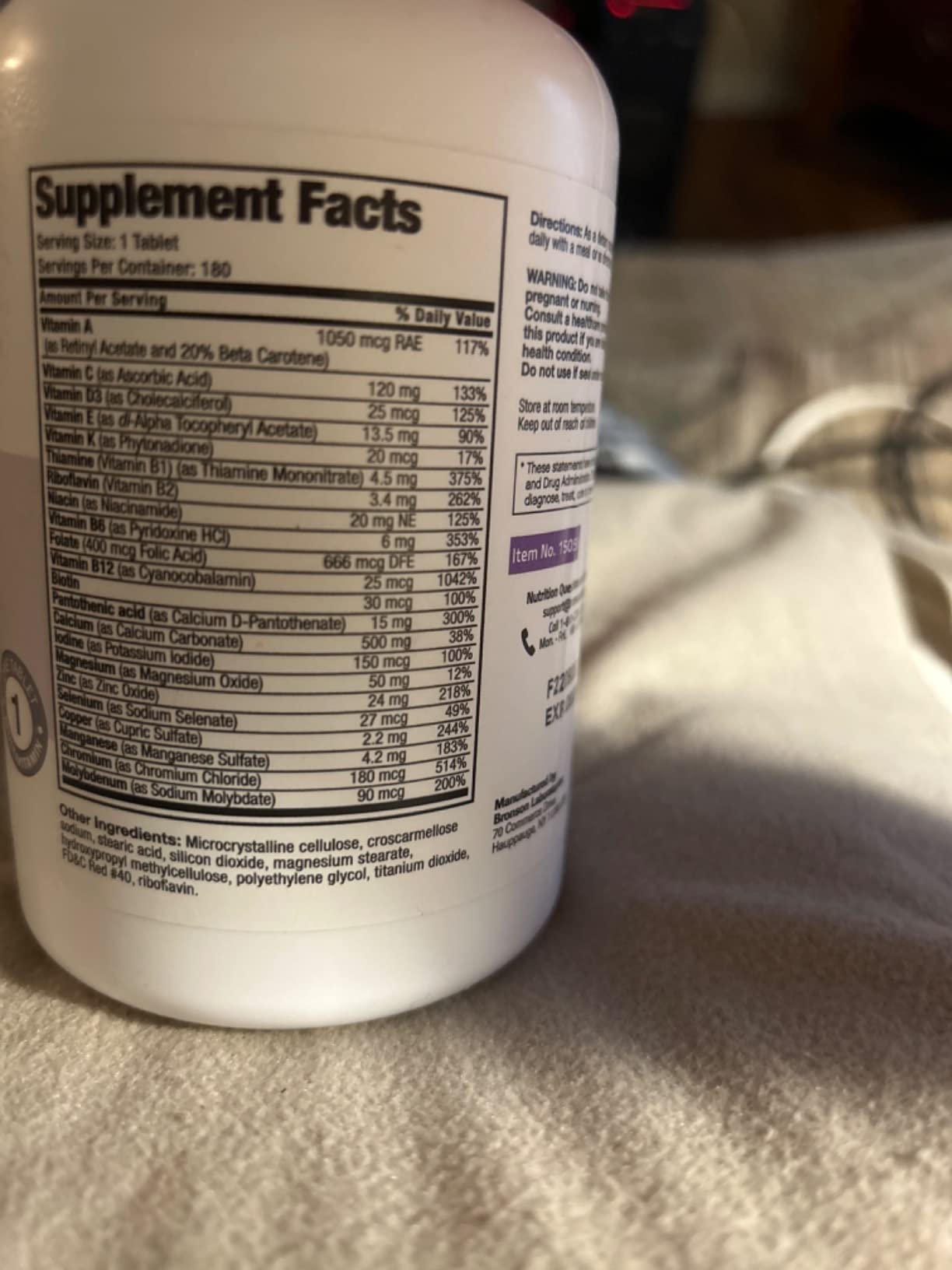 Bronson ONE Daily Women 50+ Complete Multivitamin Multimineral, 180 Tablets | Once-Daily, Targeted Nutrition For Active Women Over 50, Non-GMO, Gluten-Free, Soy-Free customer photo 1