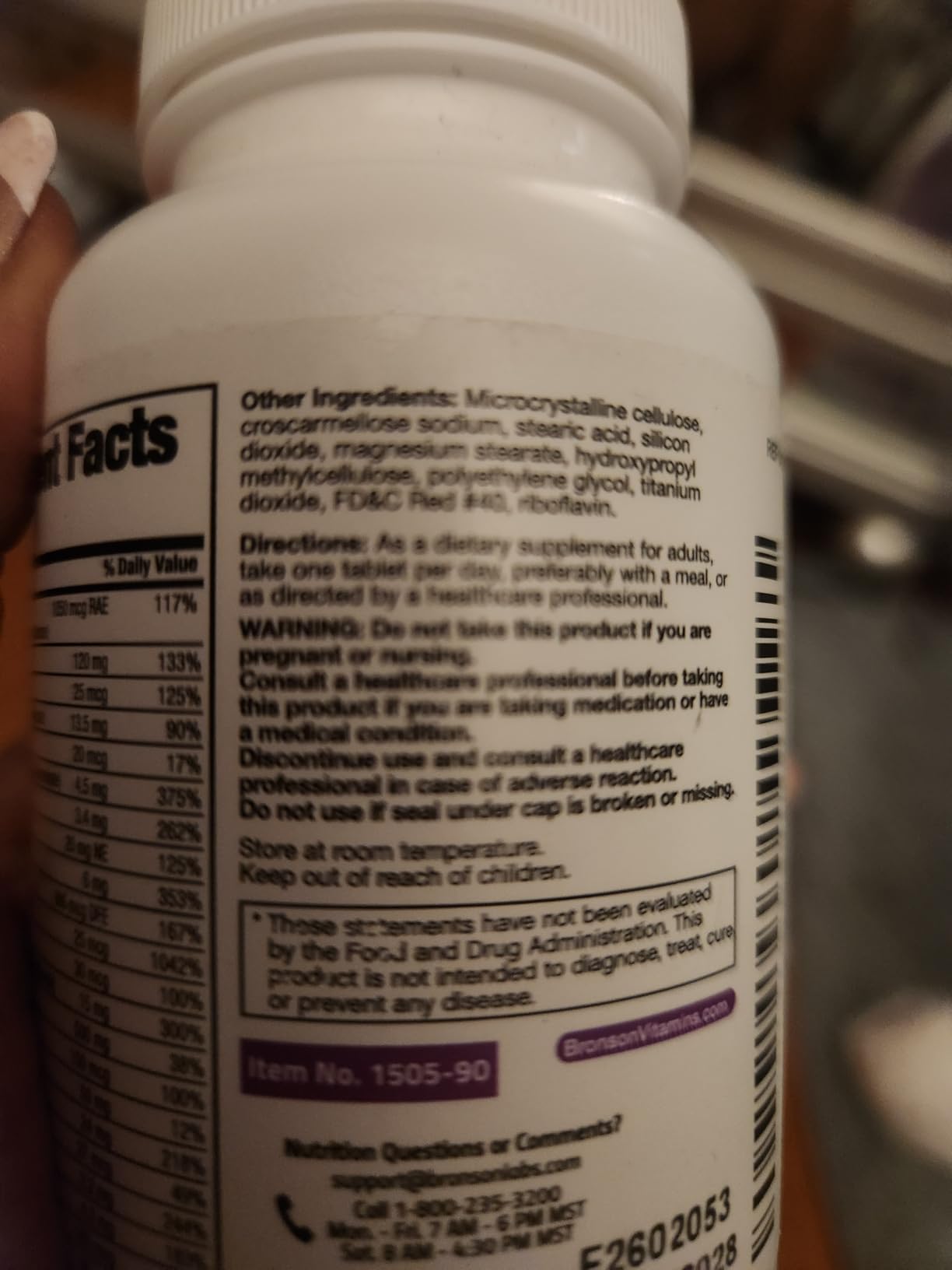 Bronson ONE Daily Women 50+ Complete Multivitamin Multimineral, 180 Tablets | Once-Daily, Targeted Nutrition For Active Women Over 50, Non-GMO, Gluten-Free, Soy-Free customer photo 2