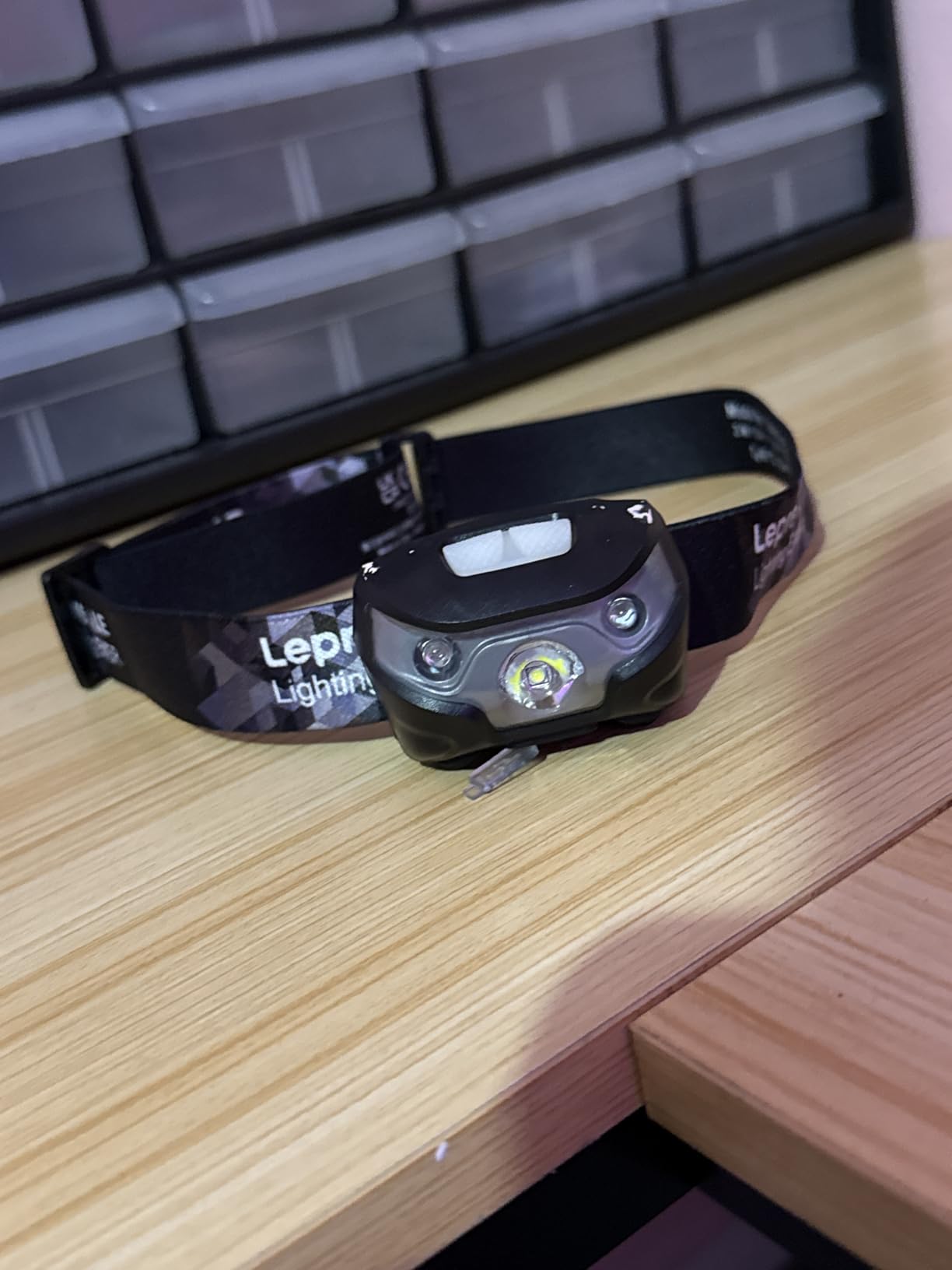 Lepro LED Headlamp Rechargeable IPX4 Waterproof Headlight 5 Modes - Black customer photo 2