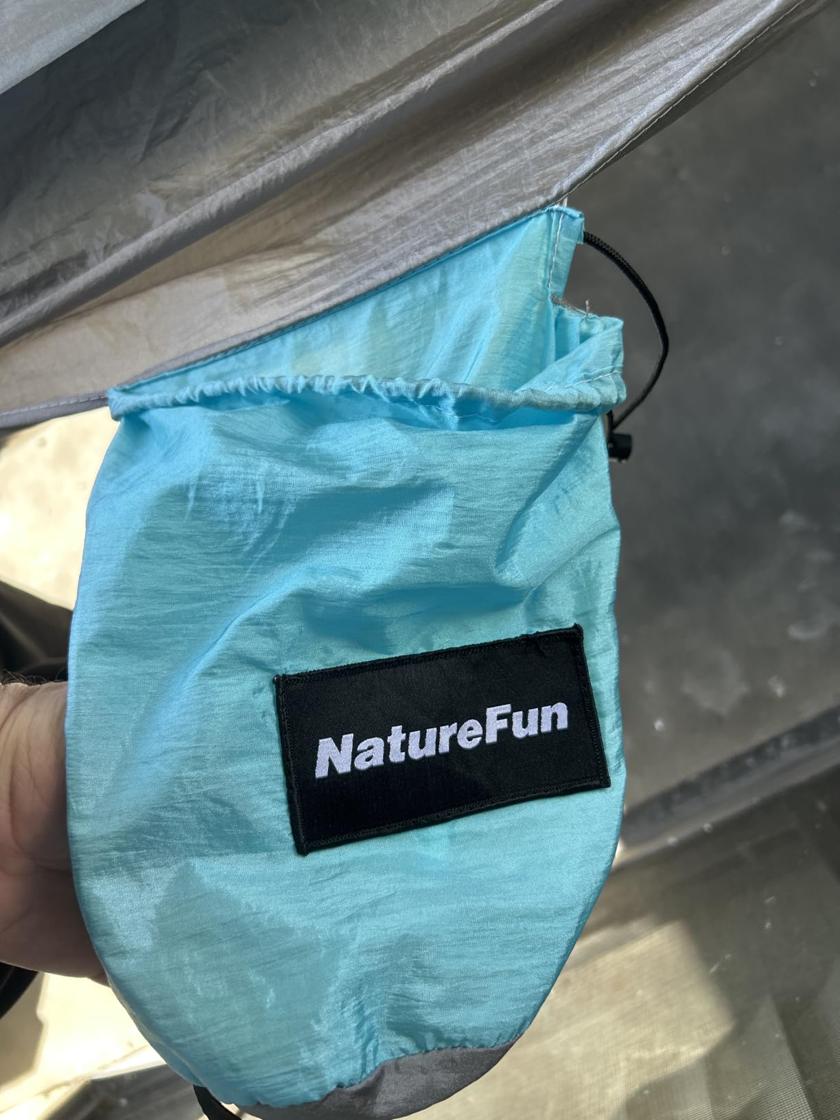 NATUREFUN Ultra-Light Travel Camping Hammock | 300kg Load Capacity, Breathable, Quick-Drying | 2 x Premium Carabiners, 2 x Nylon Slings Included | Outdoor Indoor Garden customer photo 1