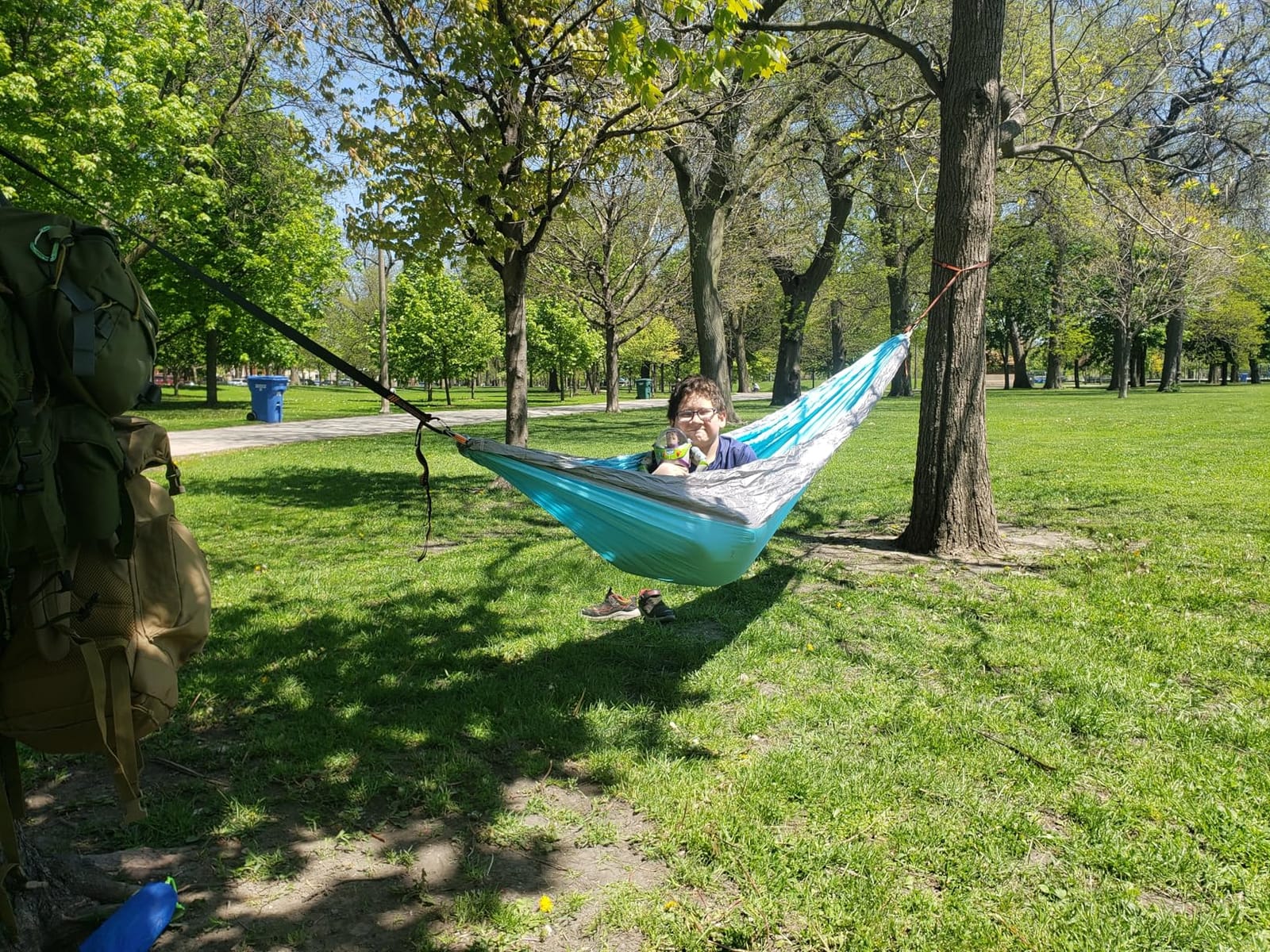 NATUREFUN Ultra-Light Travel Camping Hammock | 300kg Load Capacity, Breathable, Quick-Drying | 2 x Premium Carabiners, 2 x Nylon Slings Included | Outdoor Indoor Garden customer photo 2