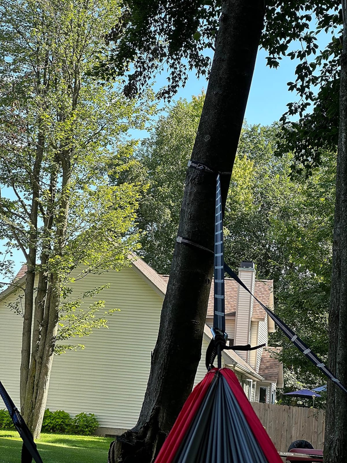 Hammock Straps and 2 Carabiners, 30+2 Loops, 1200lbs Breaking Strength (500lbs Rated) - 100% Non-Stretch, Lightweight, Portable Camping - Quick, Easy Setup - Heavy Duty + Tree Friendly customer photo 1
