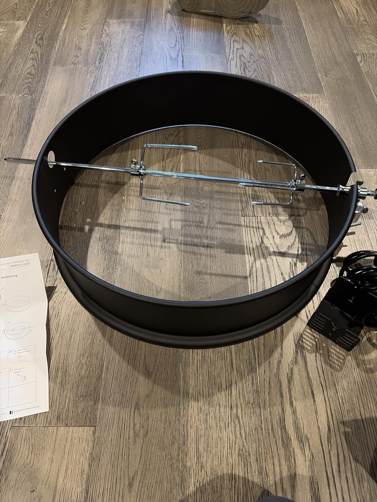 onlyfire Black Coated Steel Charcoal Kettle Rotisserie Ring Kit customer photo 2