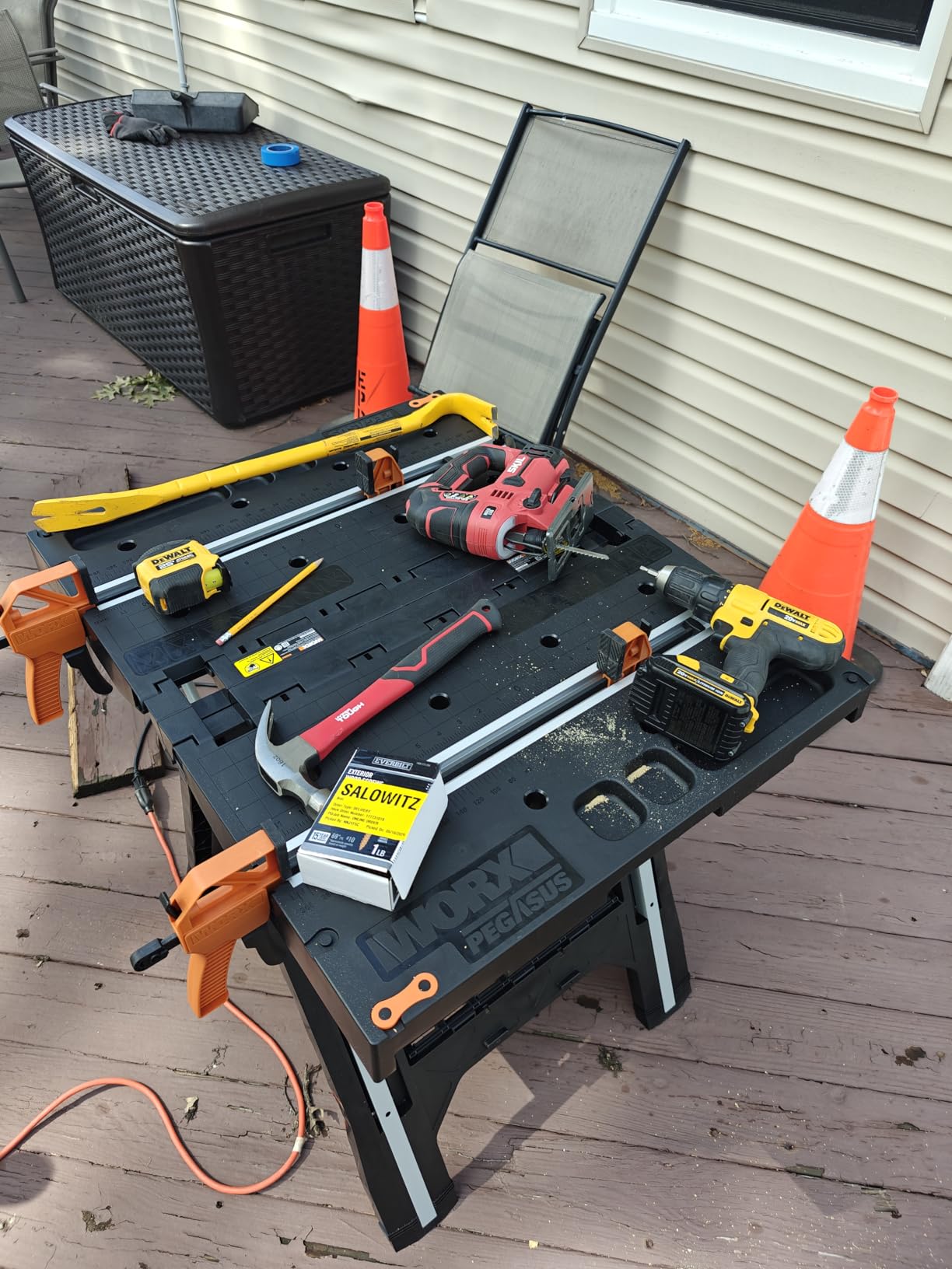 WORX Portable Folding Workbench, 2-in-1 Pegasus Table & Sawhorse, WX051 customer photo 2