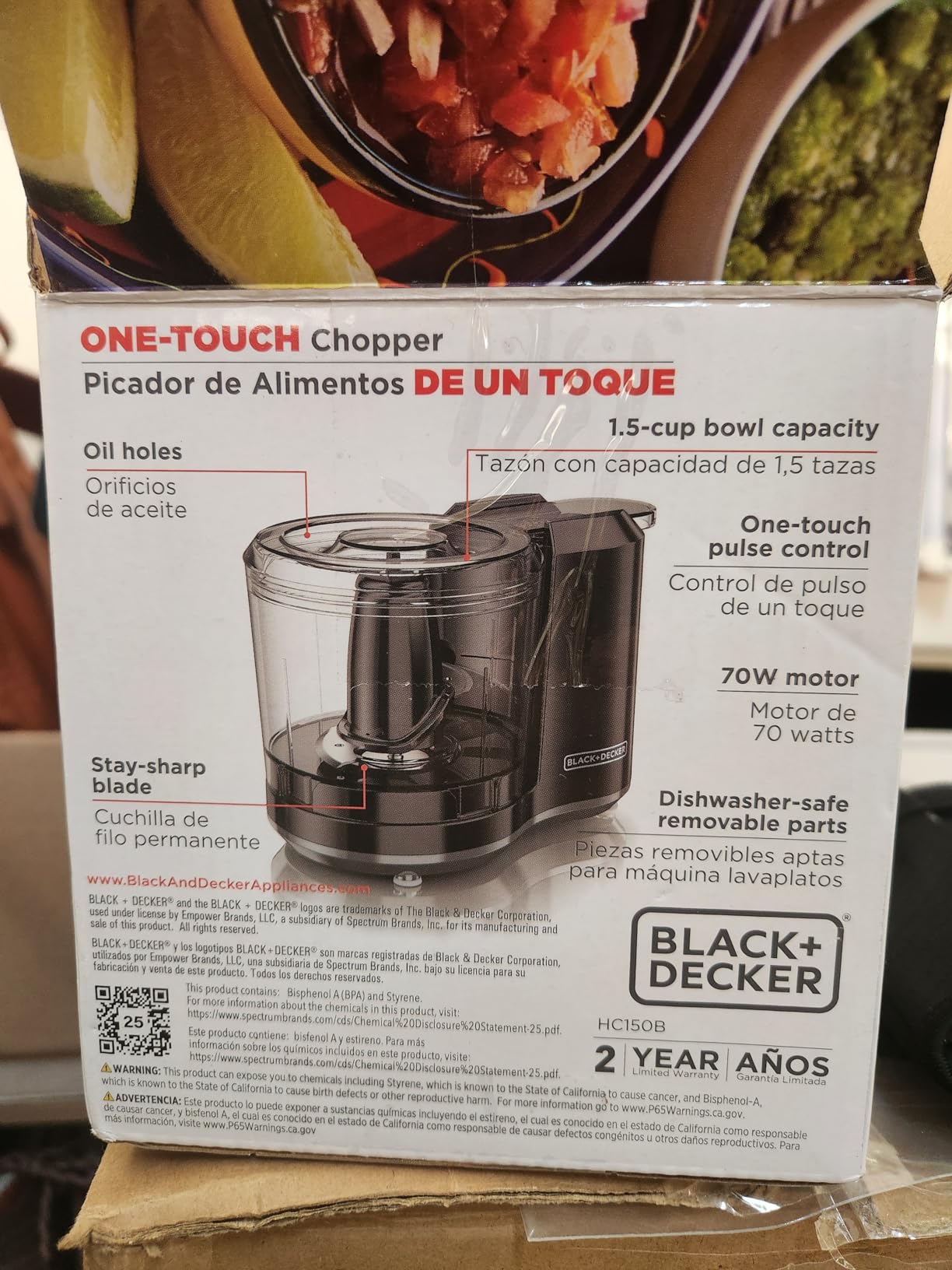 BLACK+DECKER 1.5-Cup Electric Food Chopper, One Touch Pulse, 150W Motor, Stay-Sharp Blade, Dishwasher Safe customer photo 1