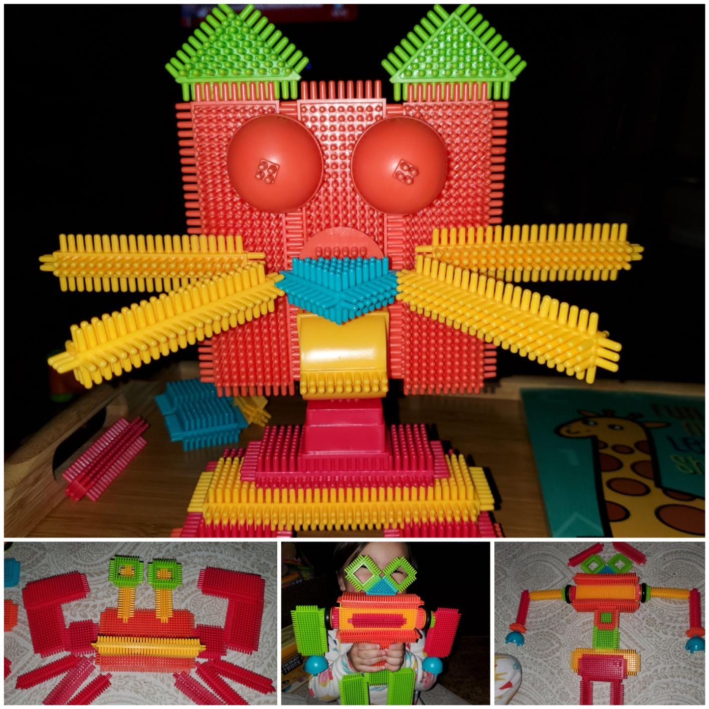 PicassoTiles 120pcs Hedgehog Interlocking Building Blocks Tiles Construction Toy Set Learning Playset STEAM Development Preschool Kindergarten Toy for Kids Age3+ PTB120 customer photo 1