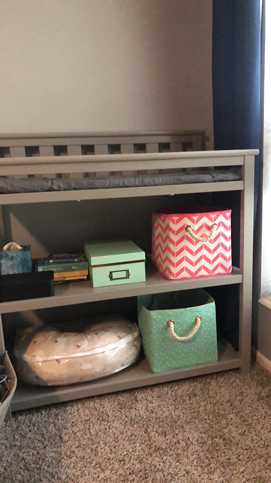 Delta Children Flat Top Changing Table with Wheels and Changing Pad - Greenguard Gold Certified, Bianca White customer photo 1