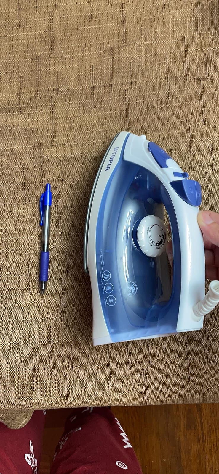 Utopia Home Steam Iron for Clothes - Non-Stick Soleplate - 1200W Iron–Blue customer photo 2
