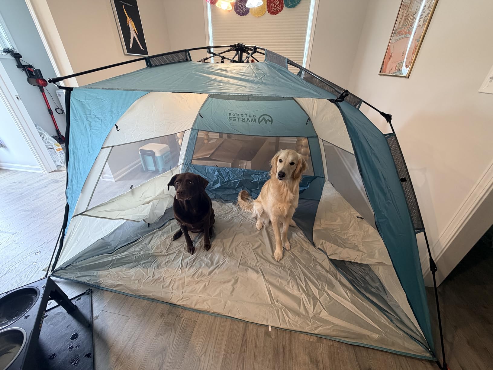 OutdoorMaster Pop Up Beach Tent Sun Shelter for 3-4 Person with Sandbags customer photo 2