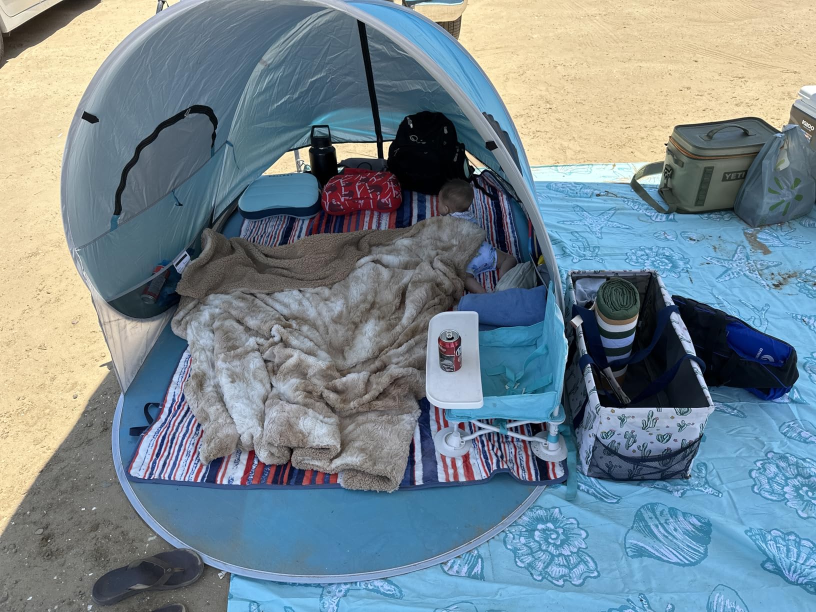 Wolfwise Pop Up Beach Tent, Easy Setup Sun Shade Shelter Foldable 3 Person customer photo 2