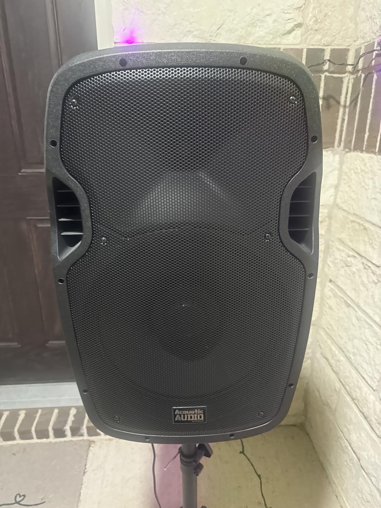 Acoustic Audio by Goldwood 1000W Bluetooth PA Speaker with LED, Mic & Stand customer photo 2