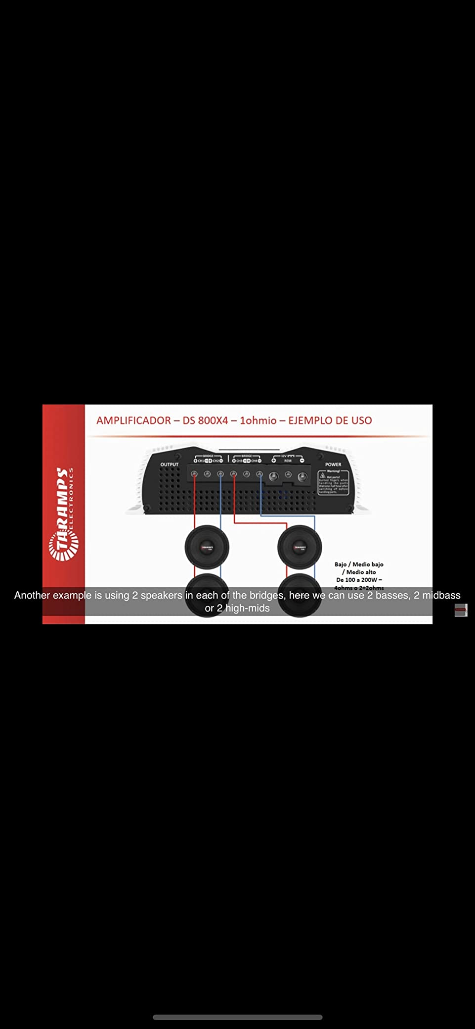 Taramps DS 800X4 1 Ohm 800W RMS Full Range 4-Channel Car Audio Amplifier customer photo 2