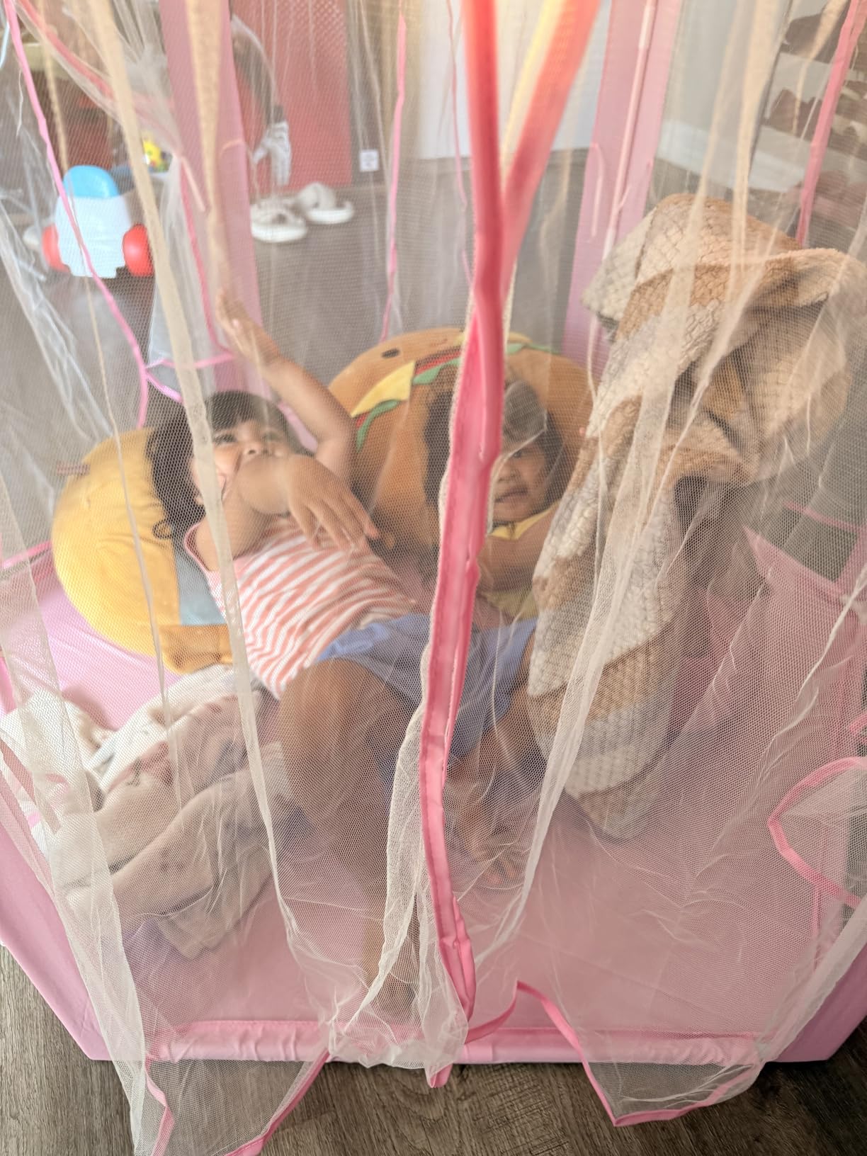 Wilwolfer Princess Tent Kids Play Tent Indoor Girls Castle Playhouse, Pink customer photo 2