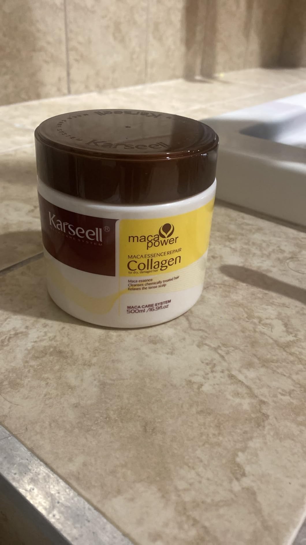 Karseell Collagen Hair Mask for Dry, Frizzy, Damaged Hair 16.90 oz | Deep Conditioning Hair Treatment Repairs, Moisturizes, Nourishing, Detangles Hair Leaving it Soft, Silky customer photo 1