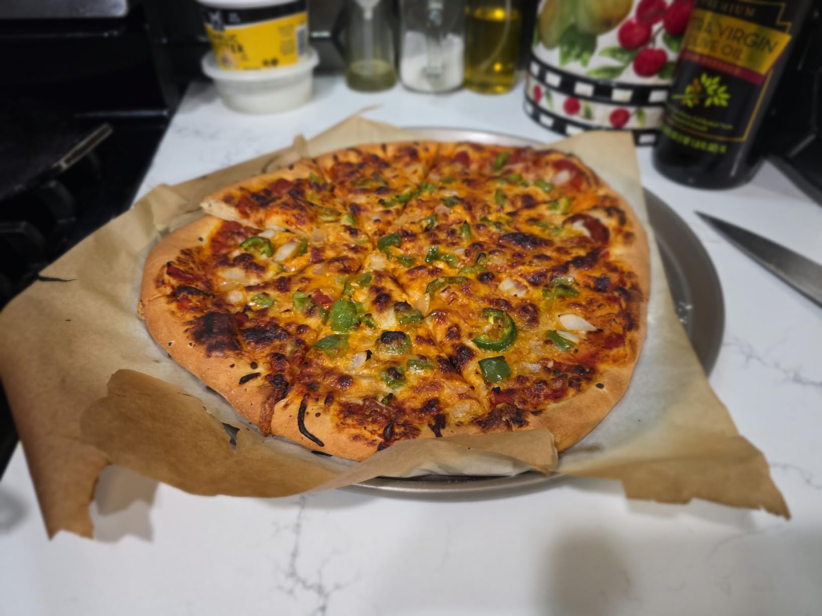 Hans Grill Rectangular Pizza Stone with Peel, 15 x 12 Inch Cordierite Stone customer photo 2