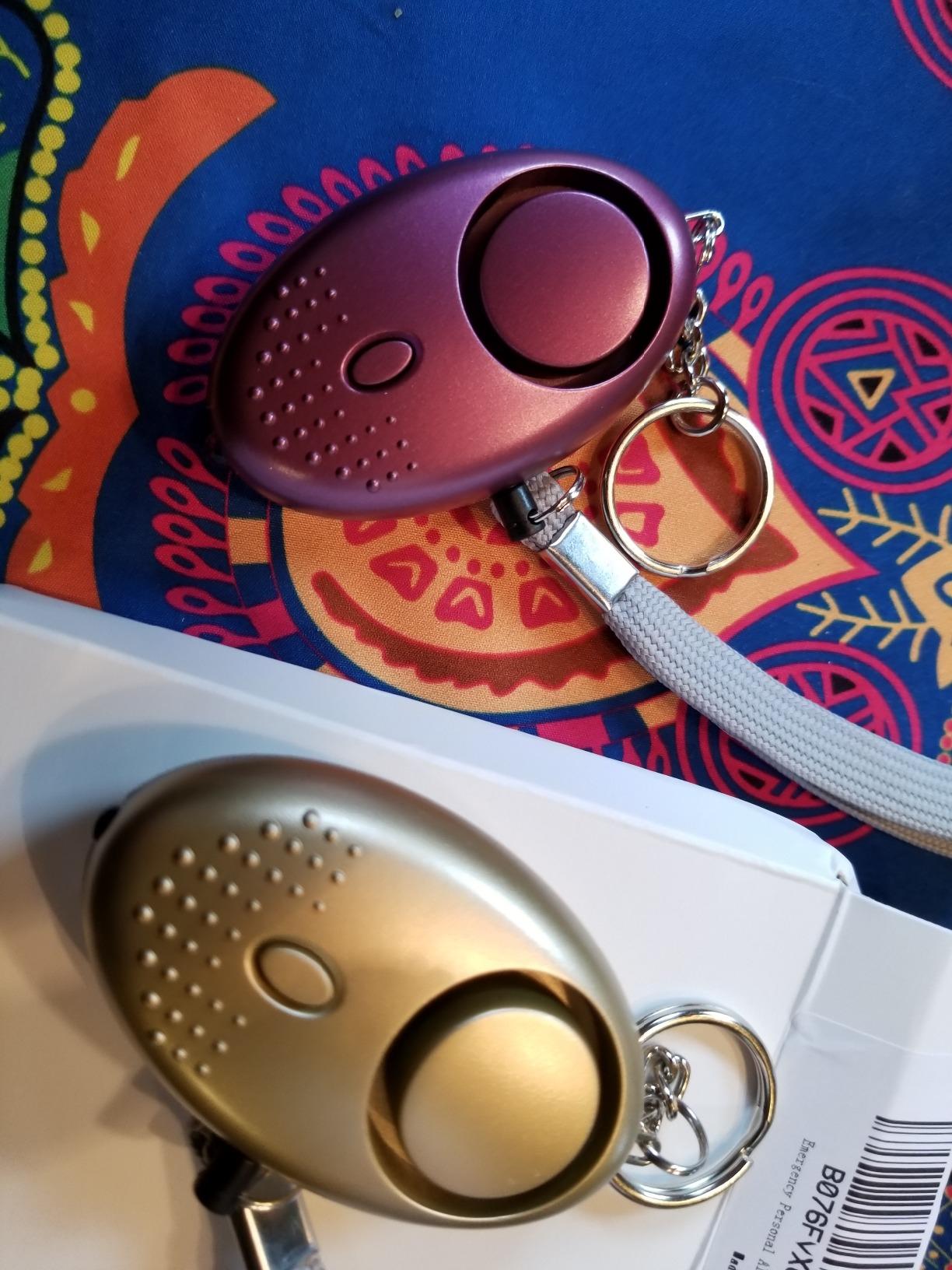 Personal Alarm for Women, 2Pcs 140dB Self Defense Keychain LED Light customer photo 2