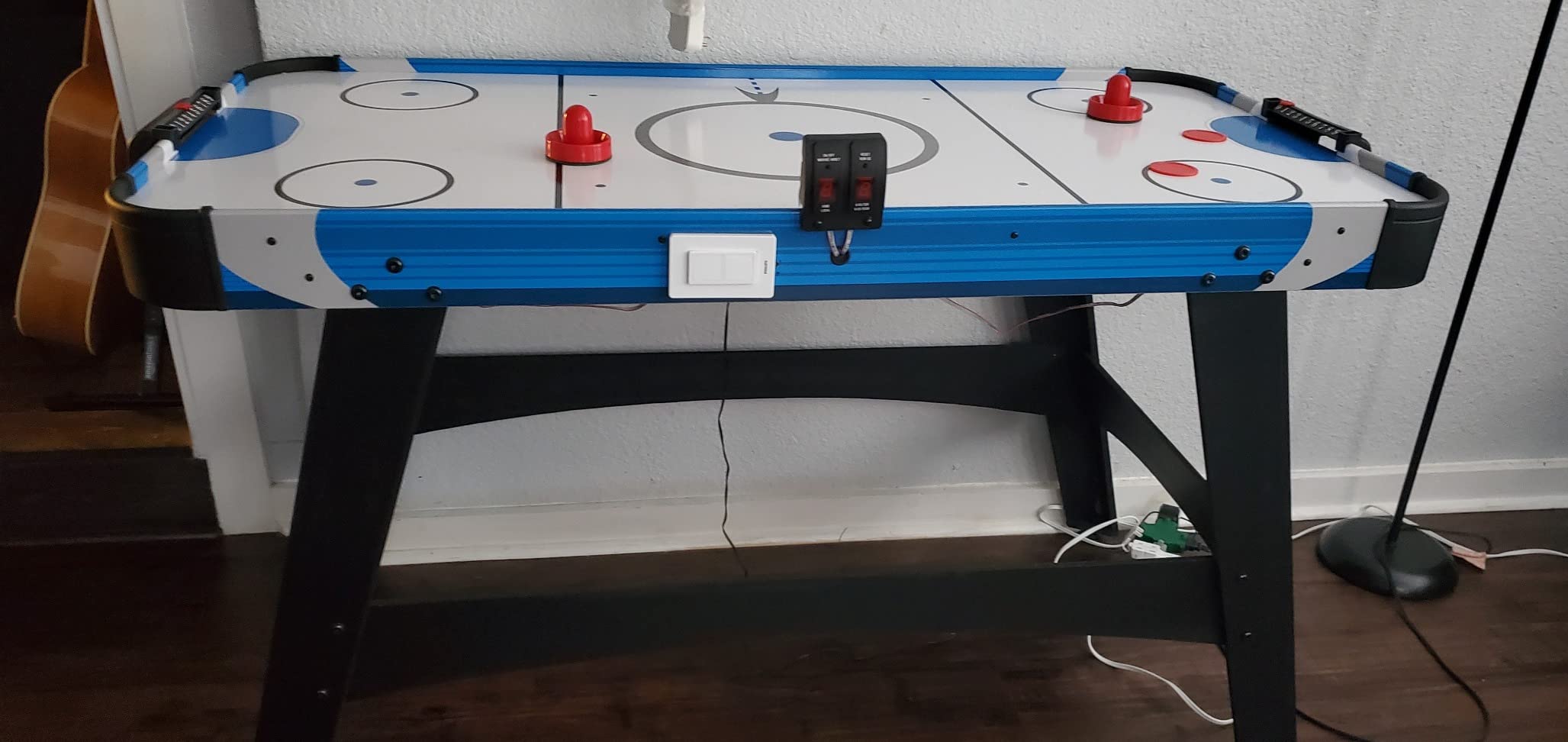 Best Choice Products 58in Mid-Size Arcade Style Air Hockey Table for Game Room, Home, Office w/ 2 Pucks, 2 Pushers, Digital LED Score Board, Powerful 12V Motor, Carrying Bag customer photo 2